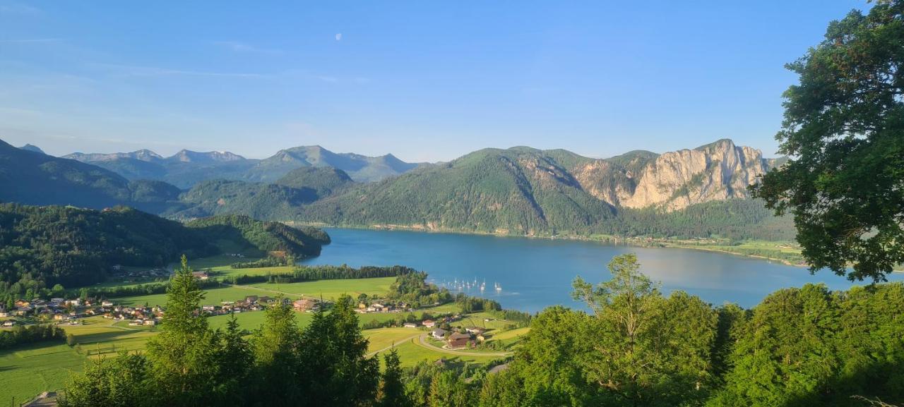 Ruhige Bergvilla In Alleinlage Am Mondsee Mit Seeblick Bergblick Und Whirlpool Innerschwand Екстер'єр фото