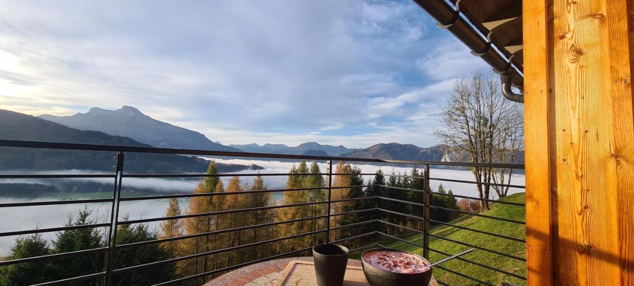 Ruhige Bergvilla In Alleinlage Am Mondsee Mit Seeblick Bergblick Und Whirlpool Innerschwand Екстер'єр фото
